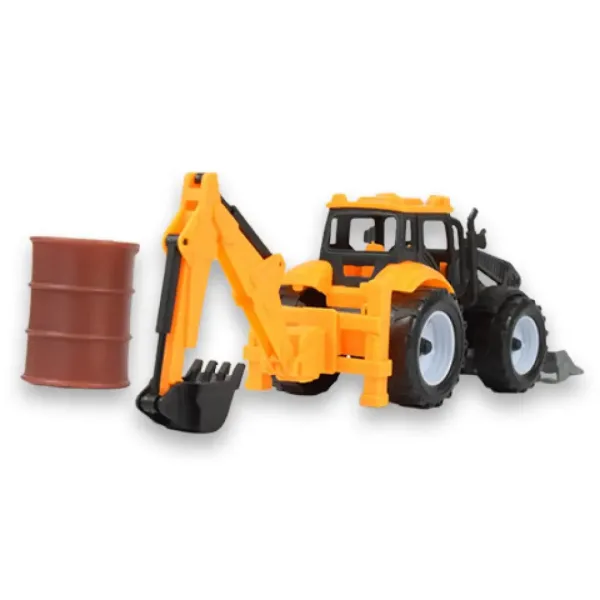 Engineering Truck: set di macchine da lavoro in 2 pezzi con trattori, rimorchio con cisterna e barile immagine 5