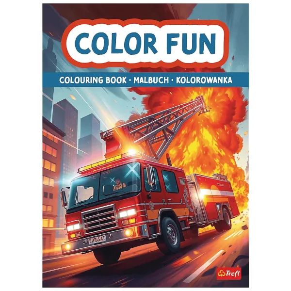 Eroi in città - Libro da colorare con veicoli di soccorso - Trefl immagine 1