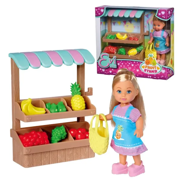 Évi Love: Set di gioco Évi bambola con bancarella di frutta - Simba Toys immagine 4