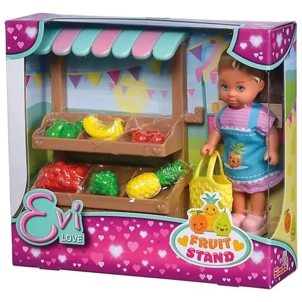 Évi Love: Set di gioco Évi bambola con bancarella di frutta - Simba Toys immagine 7