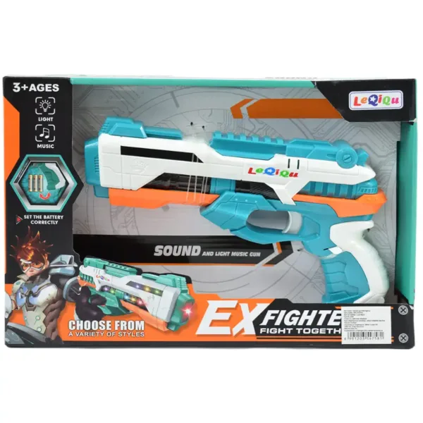 Ex Fighter: Arma spaziale elettrica con luce e suono 25cm immagine 3