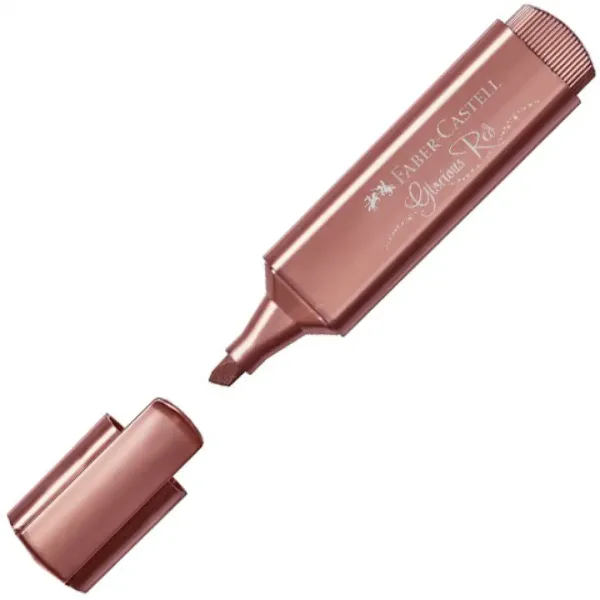 Faber-Castell: 1546 Evidenziatore Glorious red in colore rosso metallico 1 pezzo immagine 1