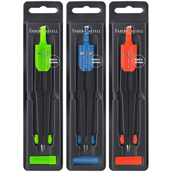Faber-Castell: Compasso scolastico piccolo in 3 colori immagine 1