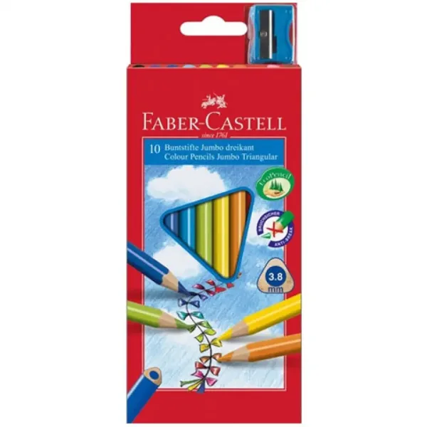 Faber-Castell: Matite colorate Junior 10 pezzi con temperino immagine 1
