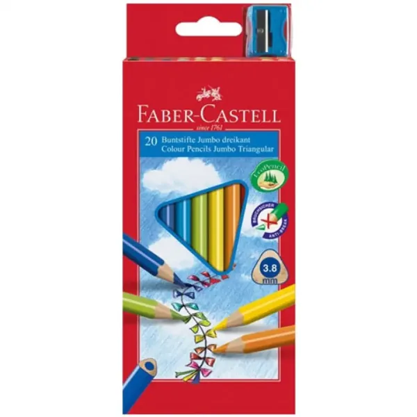 Faber-Castell: Matite colorate Junior 20 pezzi con temperino immagine 1