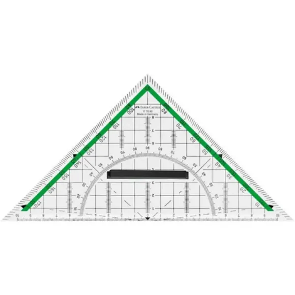 Faber-Castell: Righello a triangolo rettangolo con impugnatura rimovibile da 20 cm immagine 2