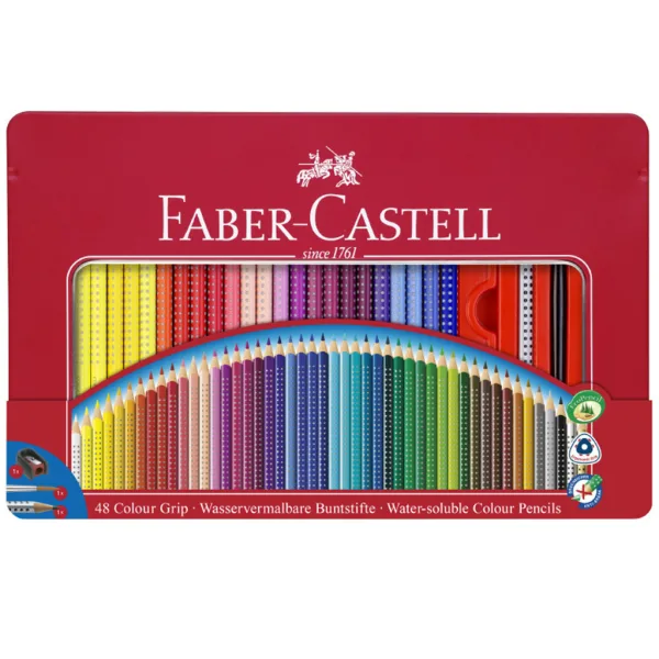 Faber-Castell: Set da 48 matite colorate Grip in scatola di metallo immagine 1