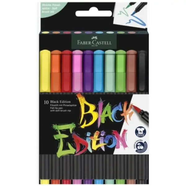 Faber-Castell: Set di 10 pennarelli colorati Black Edition immagine 1