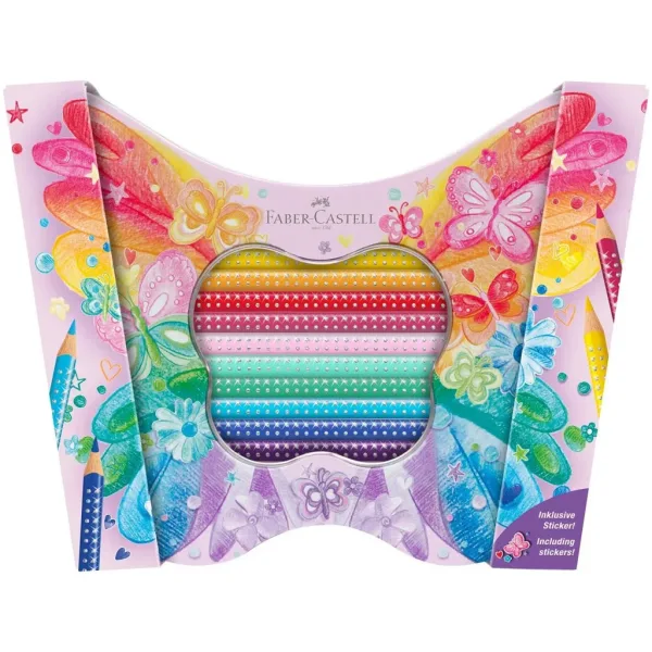 Faber-Castell: Set di 20 matite colorate Sparkle Butterfly in scatola di metallo immagine 1