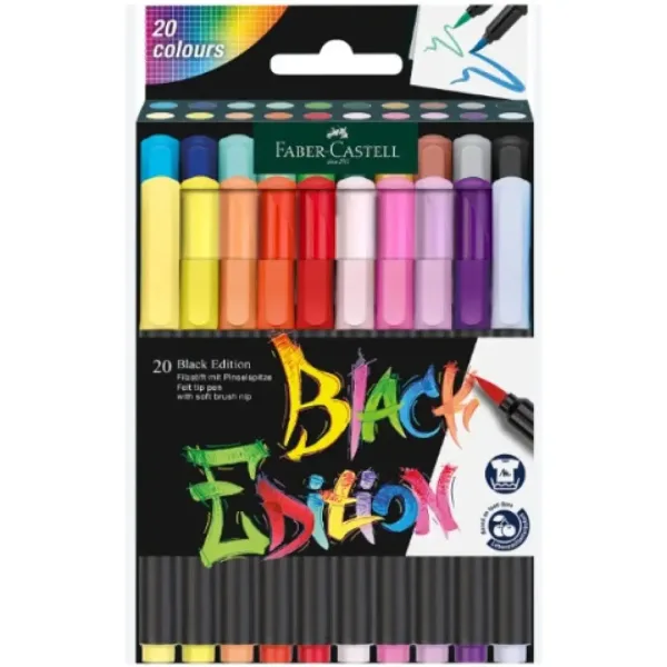 Faber-Castell: Set di 20 pennarelli colorati Black Edition immagine 1