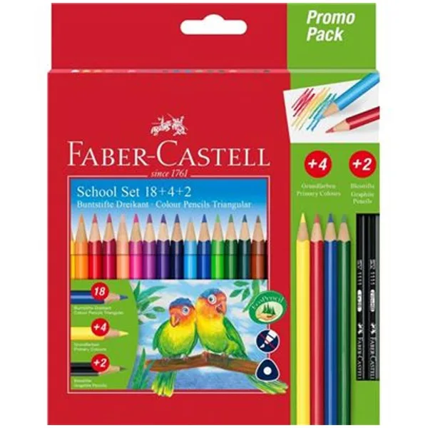 Faber-Castell: Set di 24 matite colorate con pappagallo immagine 1