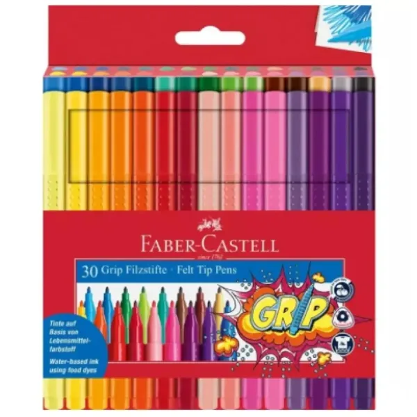 Faber-Castell: Set di 30 pennarelli colorati Grip immagine 1