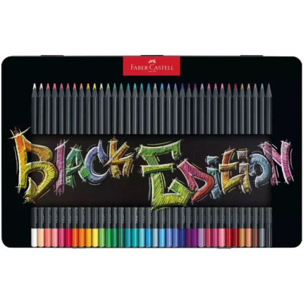 Faber-Castell: Set di 36 matite colorate Black Edition in scatola di metallo immagine 1