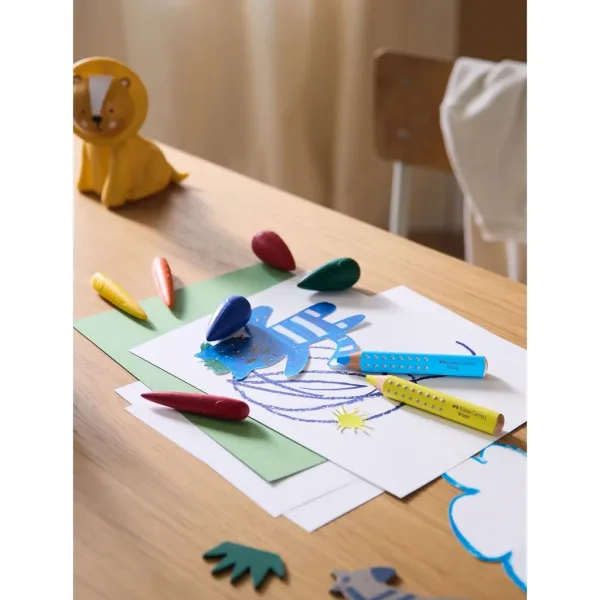 Faber-Castell: Set di 4 pastelli a cera a forma di goccia immagine 2