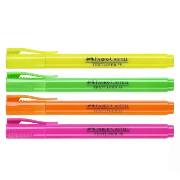 Faber-Castell: Set di evidenziatori Textliner 38 con colori fluorescenti, confezione da 4 pezzi immagine 2