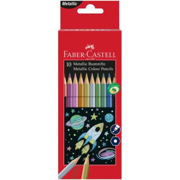 Faber-Castell: Set di matite colorate 10 pezzi colori metallici immagine 1