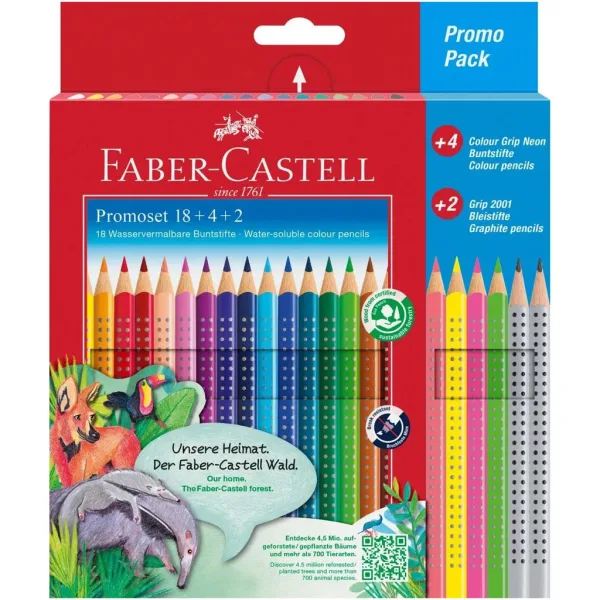 Faber-Castell: Set di matite colorate Grip confezione da 18+6 pezzi immagine 1