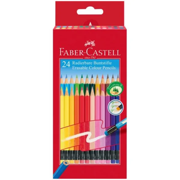 Faber-Castell: Set di matite colorate cancellabili, confezione da 24 pezzi immagine 1