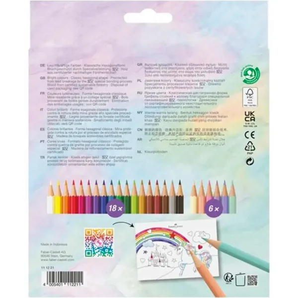 Faber-Castell: Set di matite colorate con castello, confezione da 18+6 pezzi immagine 2