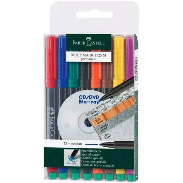 Faber-Castell: Set di pennarelli alcolici Multimark M, 8 colori immagine 1