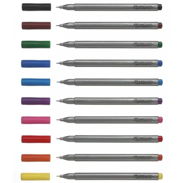 Faber-Castell: Set di penne a punta fine Grip 0,4mm, 10 pezzi immagine 2