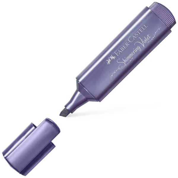 Faber-Castell: evidenziatore 1546 Shimmering violet colore lilla metallizzato, 1 pezzo immagine 1