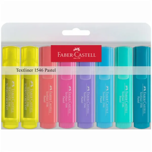 Faber-Castell: set di 8 evidenziatori in colori pastello immagine 1