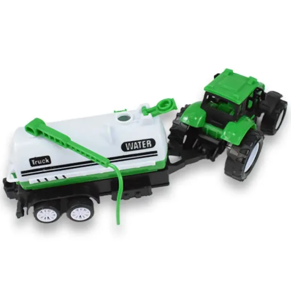 Farm Truck: Set trattore verde a due pezzi con rimorchio immagine 6