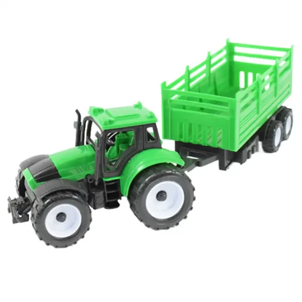 Farmer Truck: Set di 3 trattori agricoli con rimorchio 28cm immagine 2