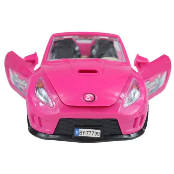 Fashion Sport Car: Set auto sportiva rosa con luci e suoni, con elicottero immagine 5