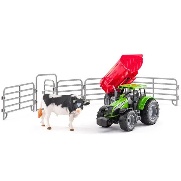 Faunica: Set di gioco trattore con toro - Woodyland immagine 2