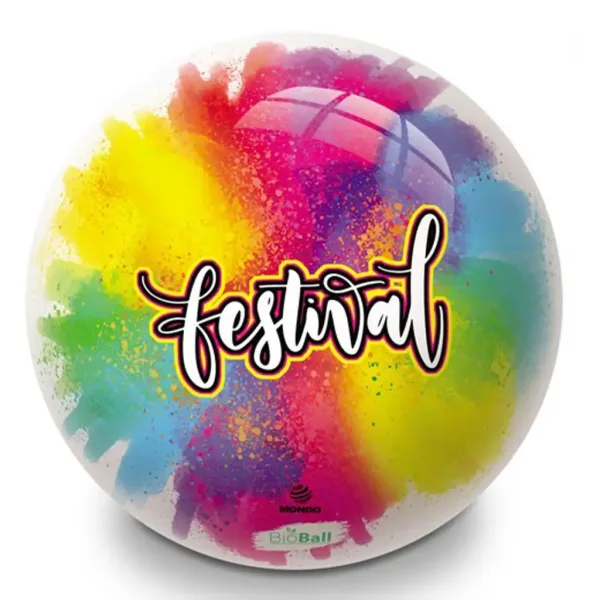 Festival palla di gomma BioBall colorata 23cm - Mondo Toys immagine 1