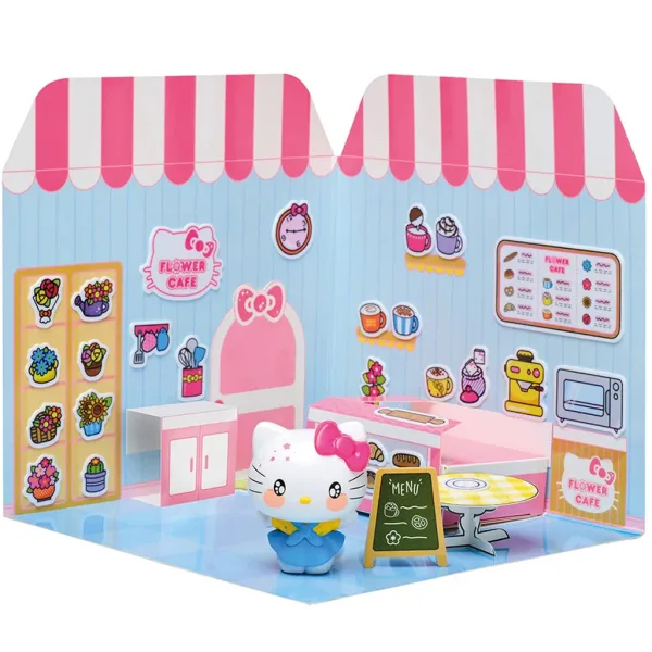 Figura Hello Kitty Flower Café con casa adesiva - Comansi immagine 3