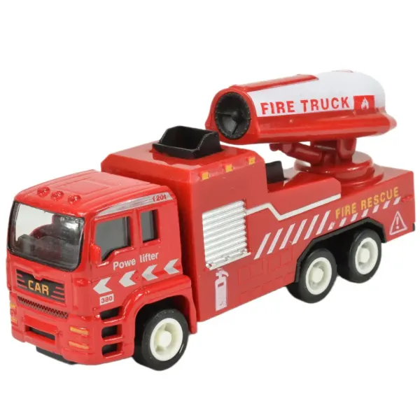 Fire Rescue Team: set di 4 camion dei pompieri in metallo immagine 4