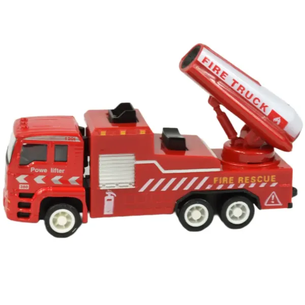 Fire Rescue Team: set di 4 camion dei pompieri in metallo immagine 5