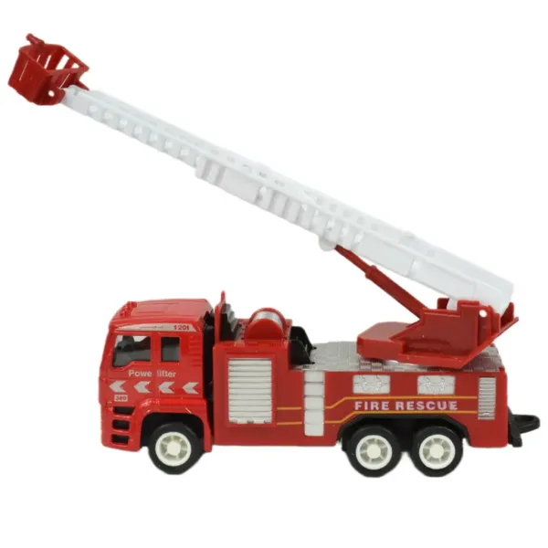 Fire Rescue Team: set di 4 camion dei pompieri in metallo immagine 9