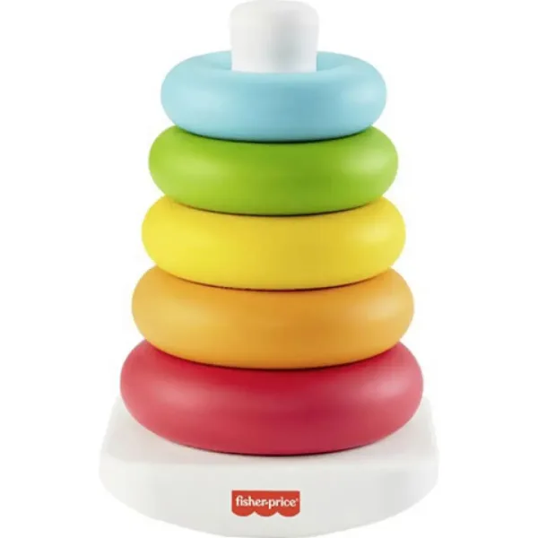 Fisher-Price: ECO Piramide di Anelli Colorati Giocattolo per Bambini - Mattel immagine 2