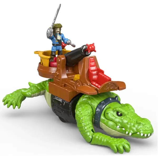 Fisher-Price: Imaginext coccodrillo e set da gioco Capitan Uncino - Mattel immagine 3