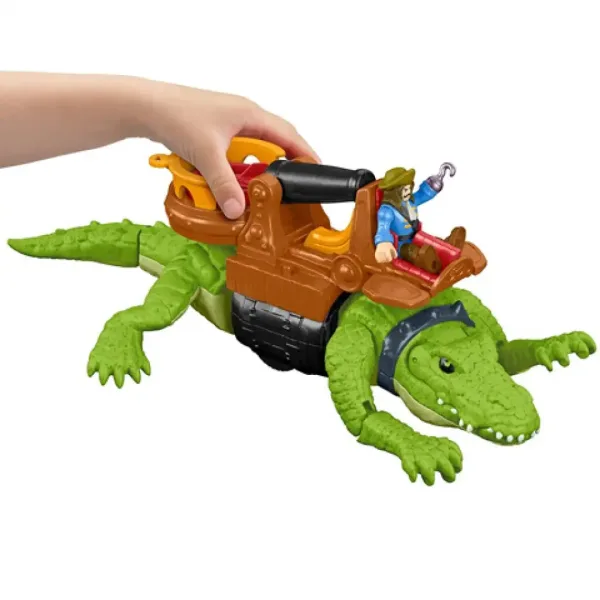 Fisher-Price: Imaginext coccodrillo e set da gioco Capitan Uncino - Mattel immagine 4
