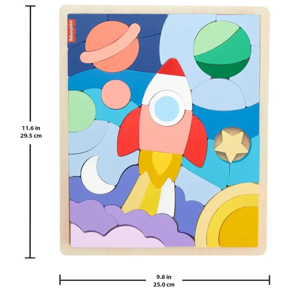 Fisher Price: Puzzle astronauta in legno - Mattel immagine 2