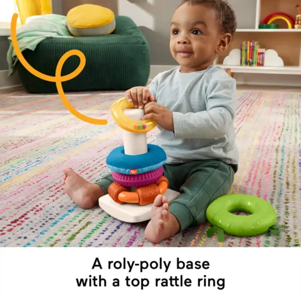 Fisher-Price: Sensory Rock-A-Stack™ piramide ad anelli - Mattel immagine 3