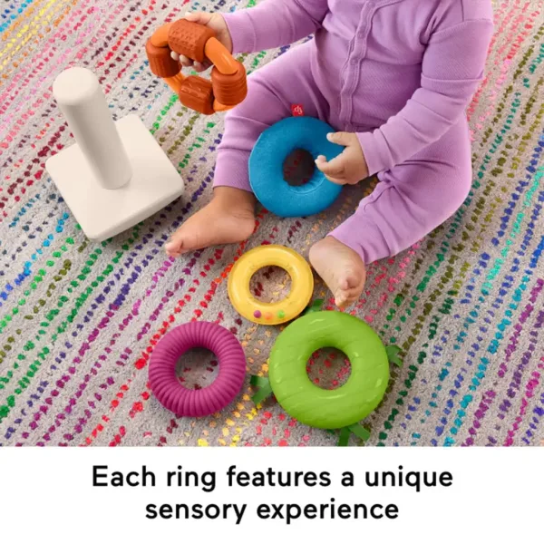 Fisher-Price: Sensory Rock-A-Stack™ piramide ad anelli - Mattel immagine 4