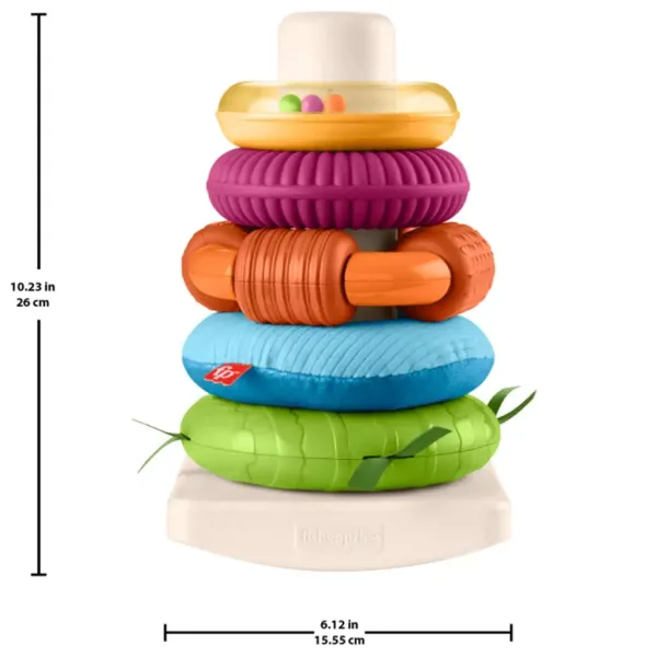 Fisher-Price: Sensory Rock-A-Stack™ piramide ad anelli - Mattel immagine 5