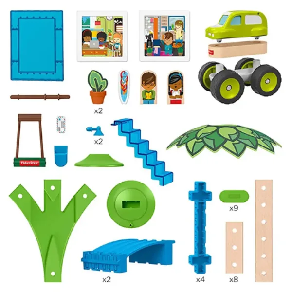 Fisher-Price: Wonder Makers bungalow sulla spiaggia set di costruzione 35 pezzi - Mattel immagine 2