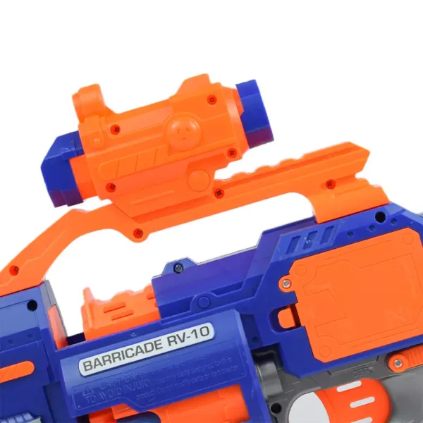 Flames Storm: Gigante pistola spara-spugne elettrica con luci, tamburo rotante e proiettili 73cm immagine 6