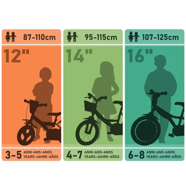 Flappy bicicletta per bambini da 12” con cestino e seggiolino per bambole, colore rosa-bianco - Dino Bikes immagine 4