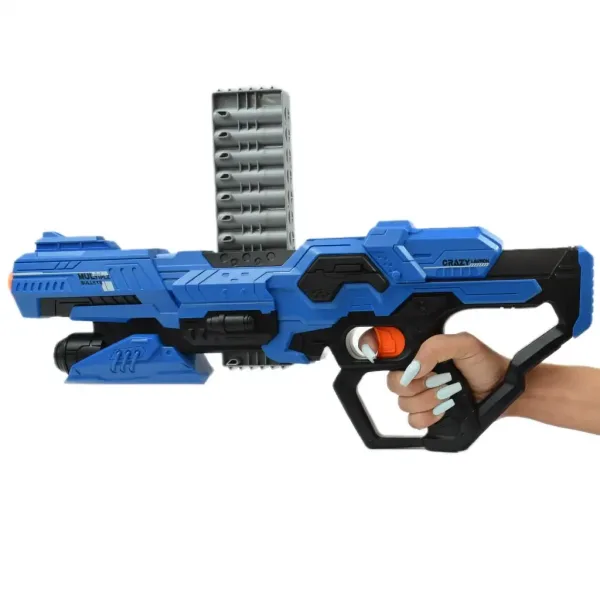 Frantic Launcher: Lanciatore manuale di proiettili in spugna con bersaglio e munizioni 49cm immagine 6