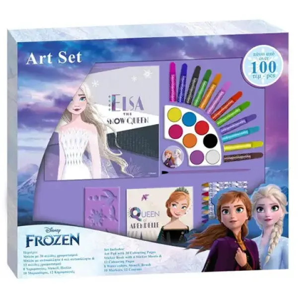 Frozen 2. Set creativo da 100 pezzi con album da colorare e adesivi immagine 1
