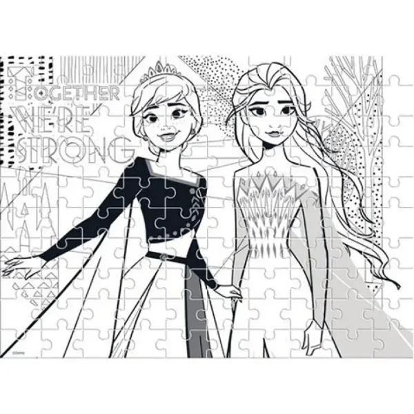 Frozen 2 colorabile 2 in 1 puzzle 100 pezzi immagine 3