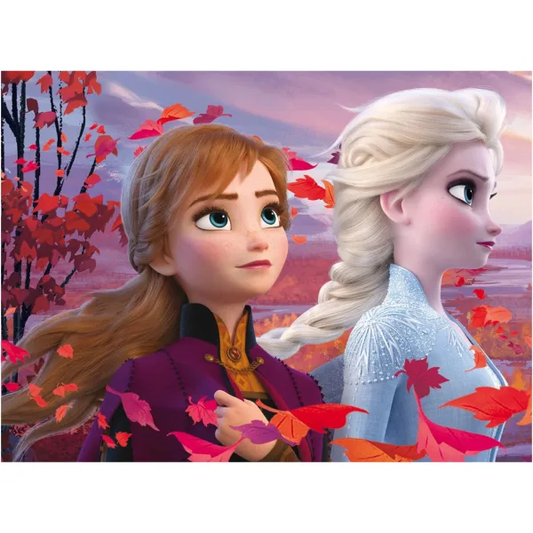 Frozen 2 in 1 Puzzle Eco da 60 pezzi e Album da colorare 70x50cm - Lisciani immagine 2